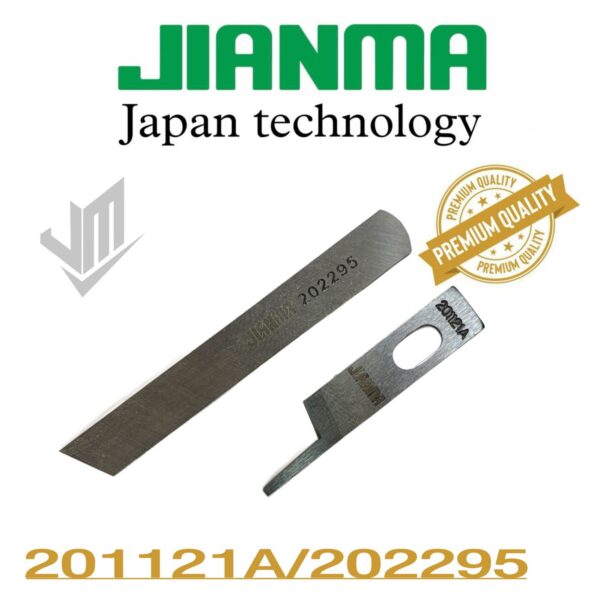 Jianma 201121A / 202295 Knife Blade Set – Industrial Sewing Machine Trimmer Knife Pair